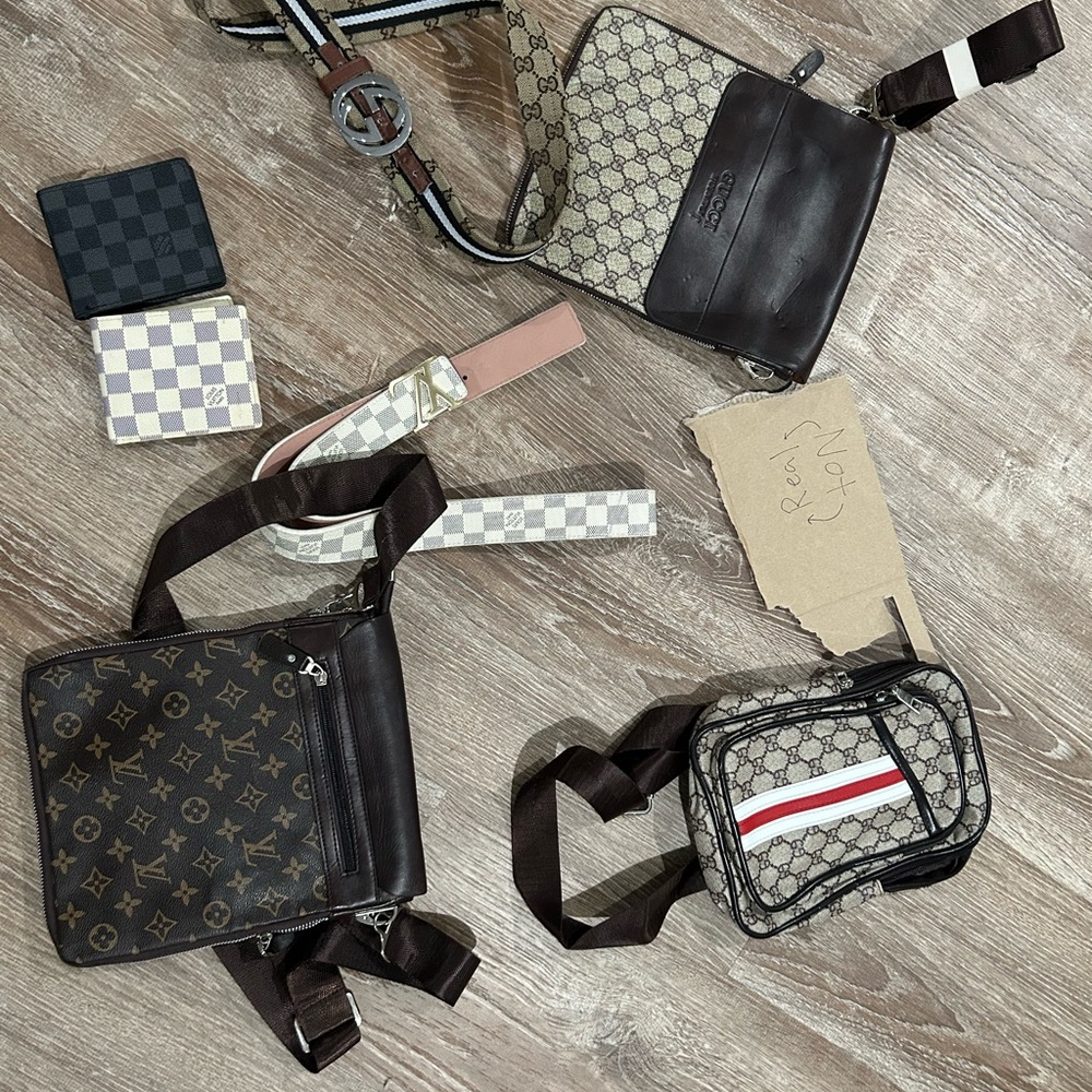 Gucci, Louis Vuitton, Kross, bag, wallets and belts